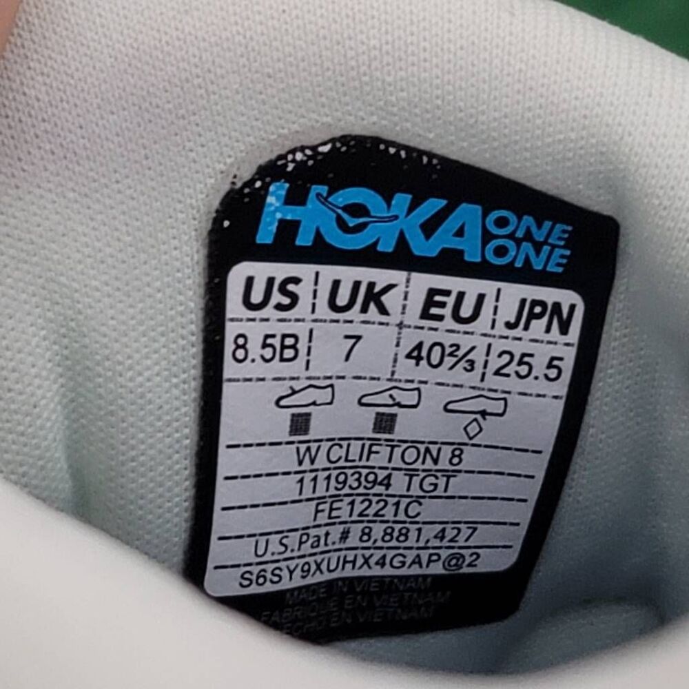 Hoka one one CLIFTON8 - Women's Running Shoes - SIZE 8.5B - Picture 10 of 10